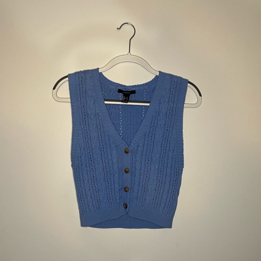 Knit Sweater Vest with Buttons